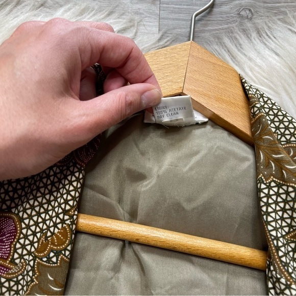 Neiman Marcus 100% Silk Retro Psychedelic Print Blazer Jacket - Picture 5 of 8